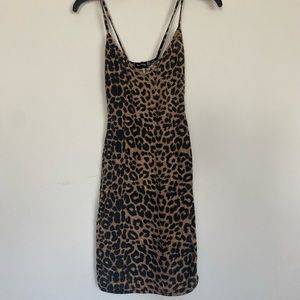 Leopard Strap Mini Dress